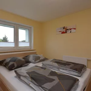 Schlafzimmer im Ferienhaus in Thüringen am Rennsteig 